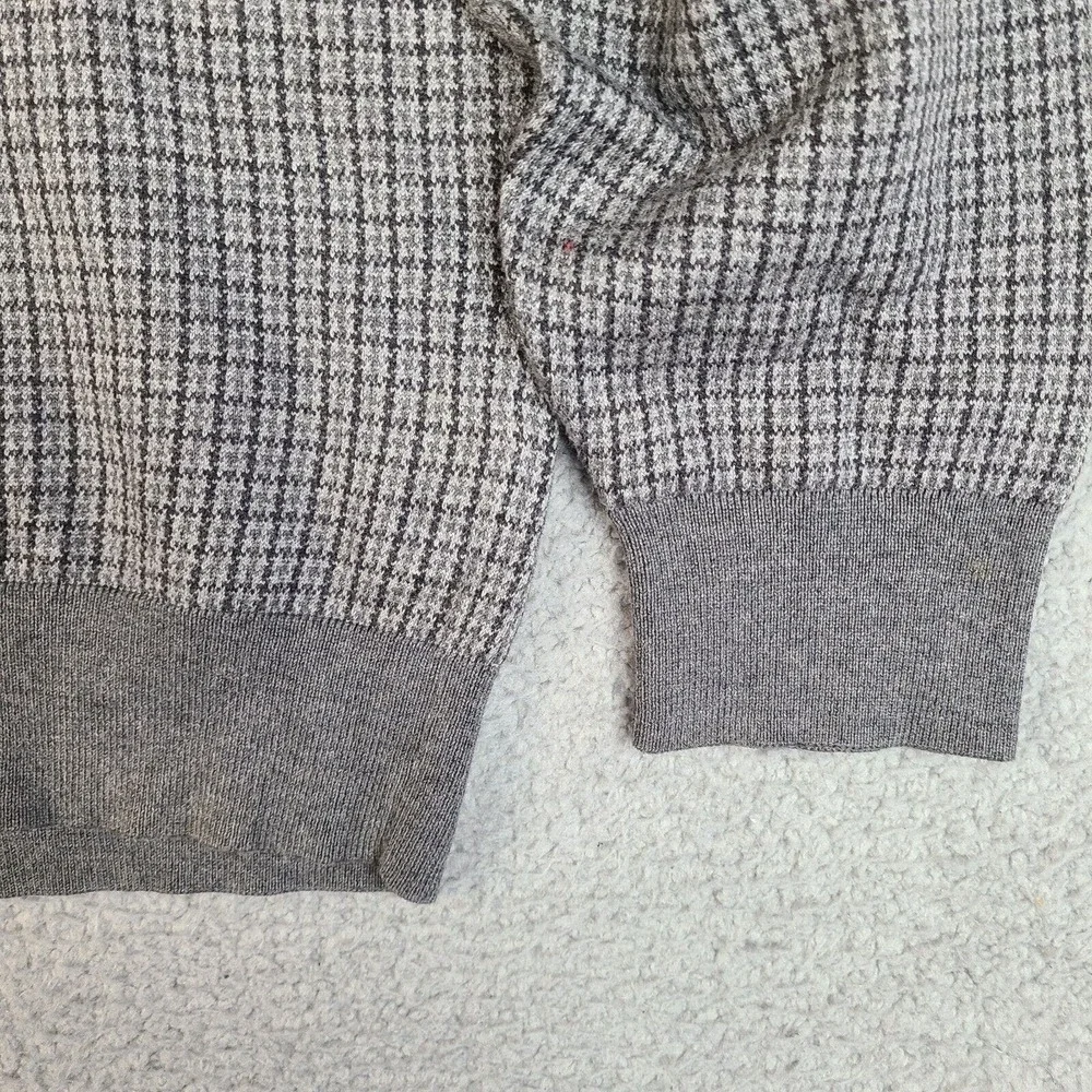 Polo Golf Ralph Lauren Sweater Mens Medium Gray V Neck‎ Knit Cotton Geometric